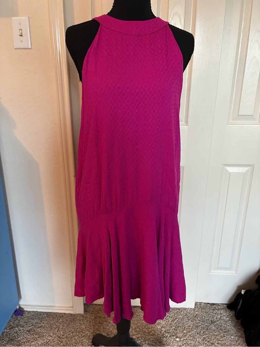 Mary & Mabel Fuchsia Sleeveless Drop-Waist Dress
